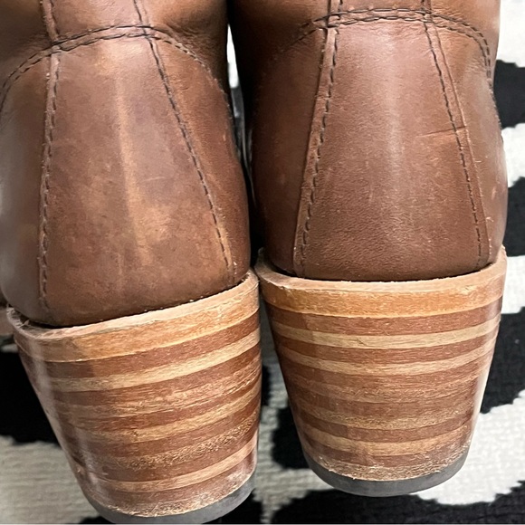 Red Wing Heritage Clara Amber Harness Leather Lace Up Heeled Boots 3406 Size 10 - Picture 10 of 16